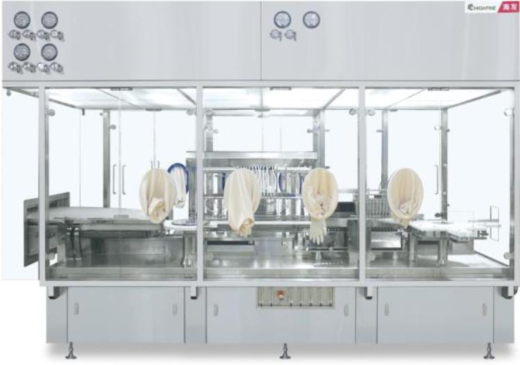 Ampoule filling and sealing machine